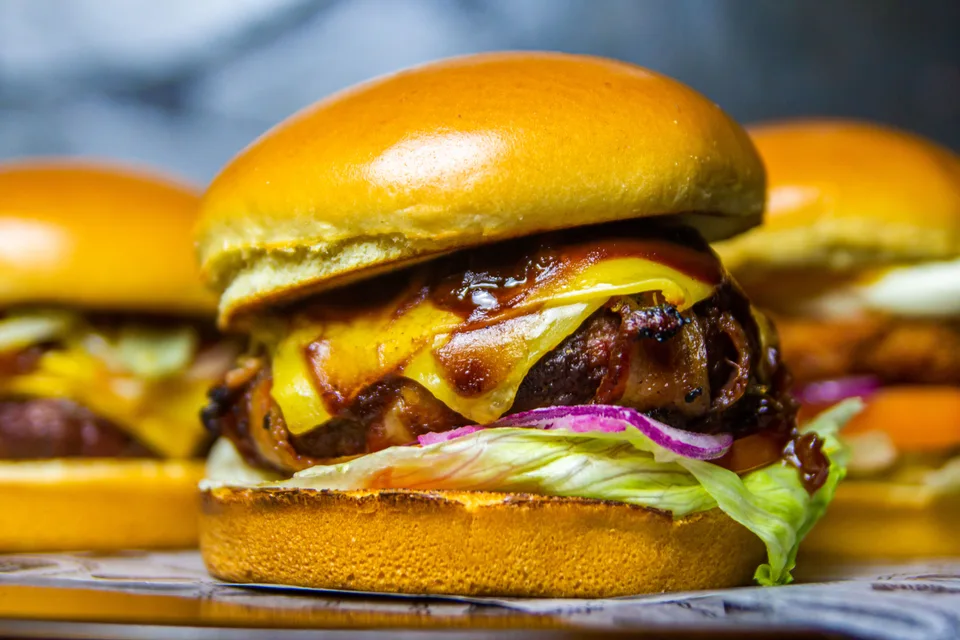 BookNoFees: Contoh foto: Cheeseburger dengan selada dan tomato