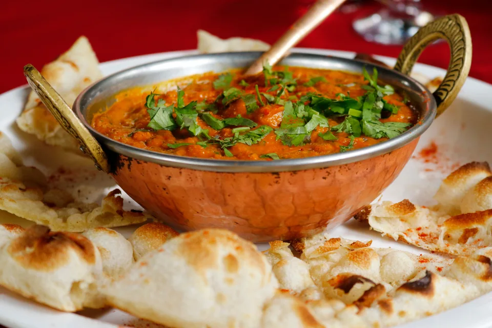 BookNoFees: Contoh foto: Kari India dengan roti naan